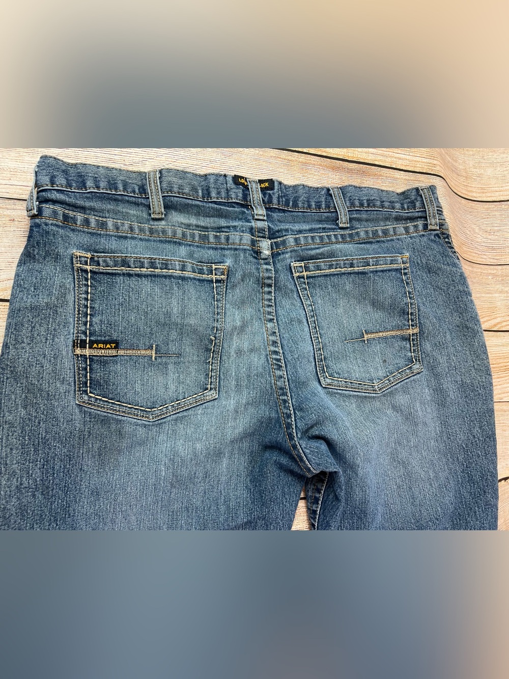 Mens Distress Ariat Rebar M4 Low Rise Boot Cut Denim Jeans 40x30 Lot Of 2 Bundle - Picture 13 of 13